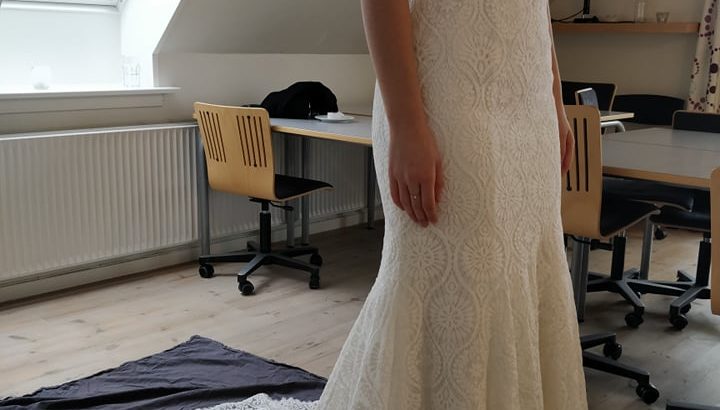 Ubrugt og ny brudekjole, str 36, Mori Lee