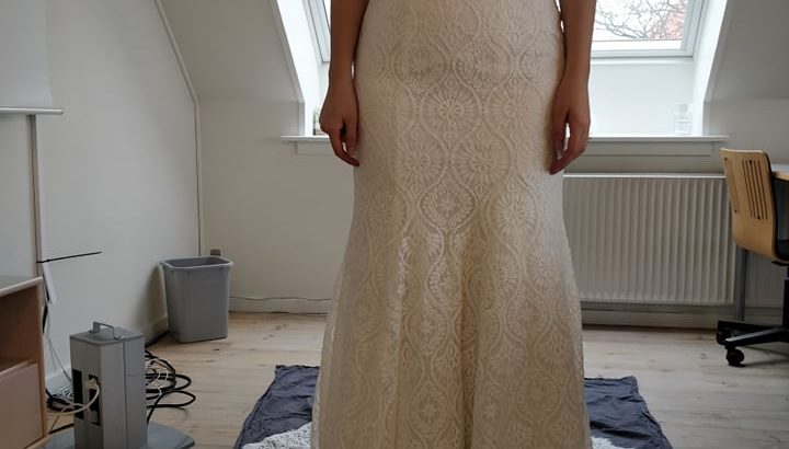 Ubrugt og ny brudekjole, str 36, Mori Lee