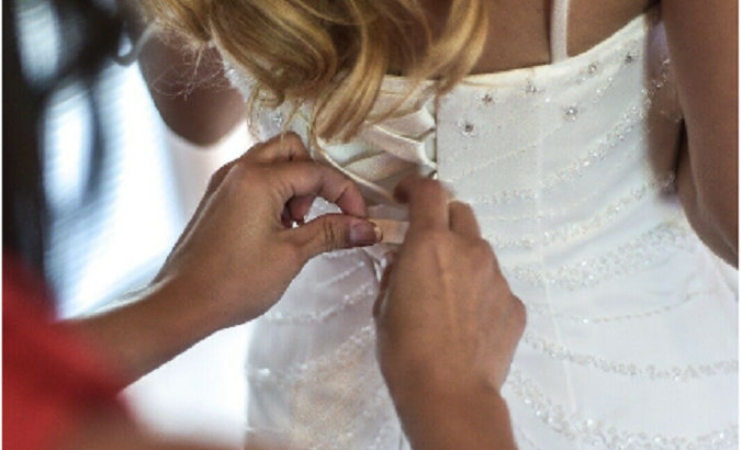 Brudekjole fra Milan Bride, str. 36, renset profes