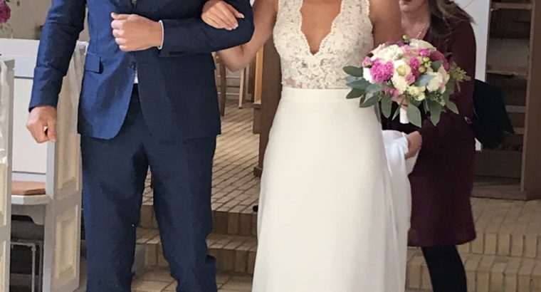 Brudekjole i to dele