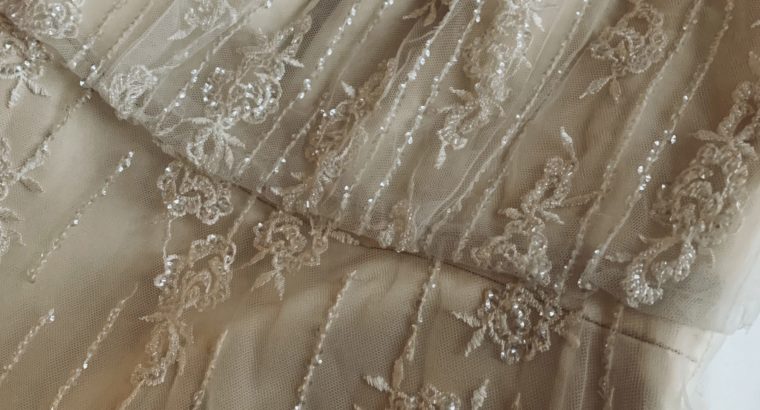 Ny og ubrugt brudekjole til salg – elegant 1920’er