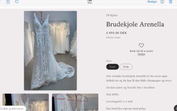 Helt ny ubrugt brudekjole str 38